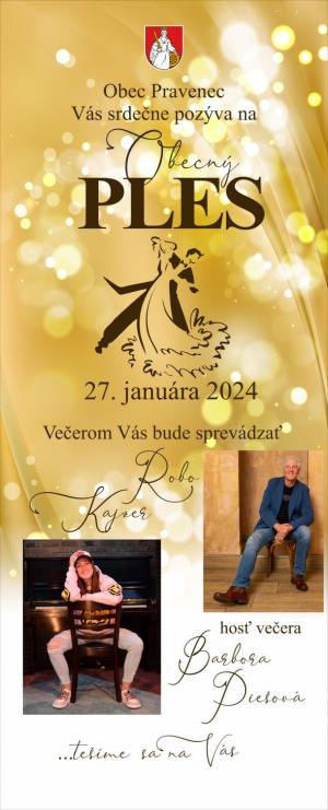 Potrebné informácie k obecnému plesu v Pravenci 27.1.2024
