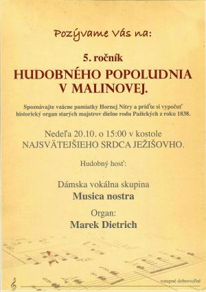 Pozvánka na organový koncert